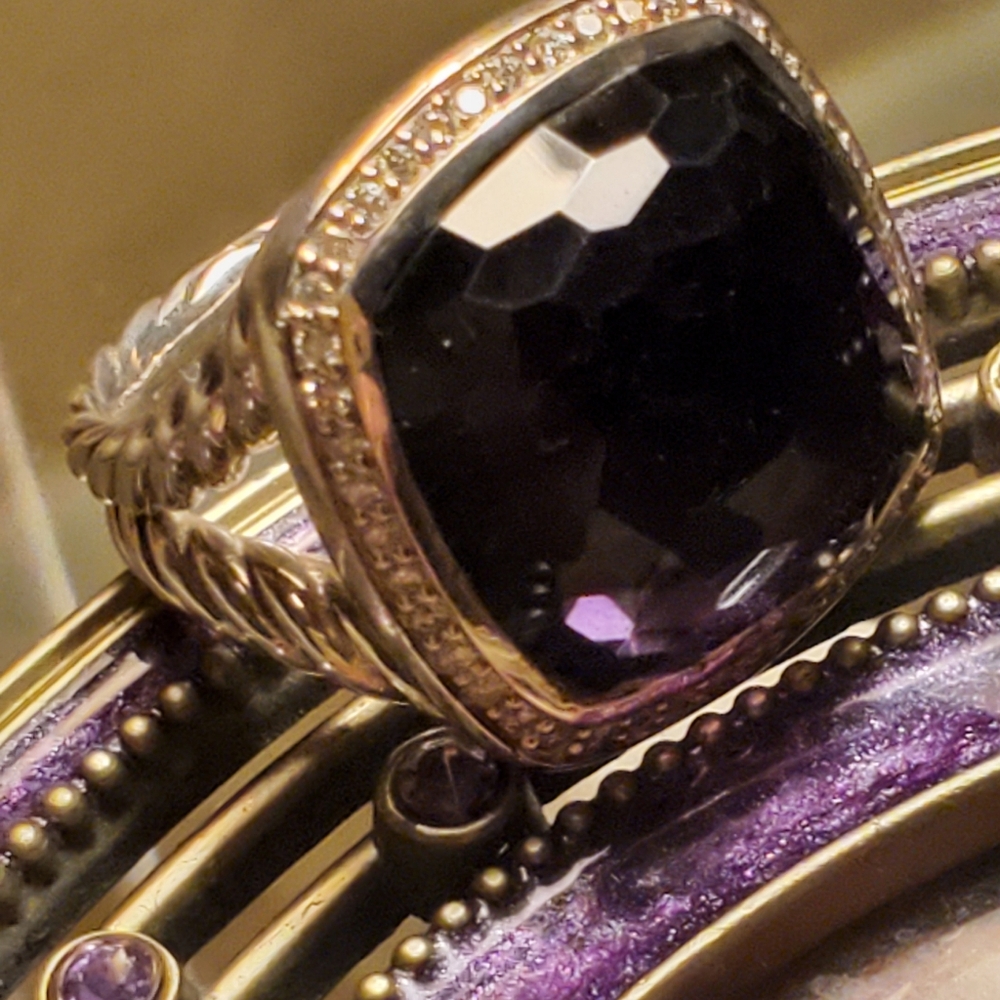 David Yurman Black Orchid Albion Ring w/Diamonds